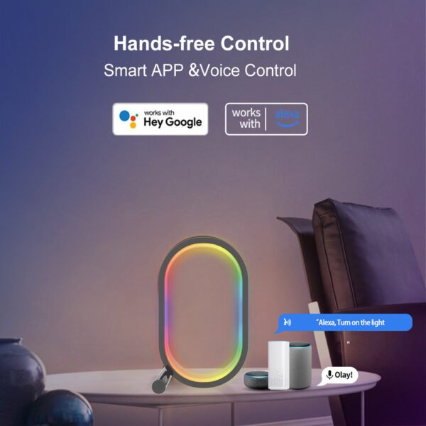 WiFi Smart RGB Light – Color-Changing Ambient Lamp for Bedroom, Living Room, Gaming Setup